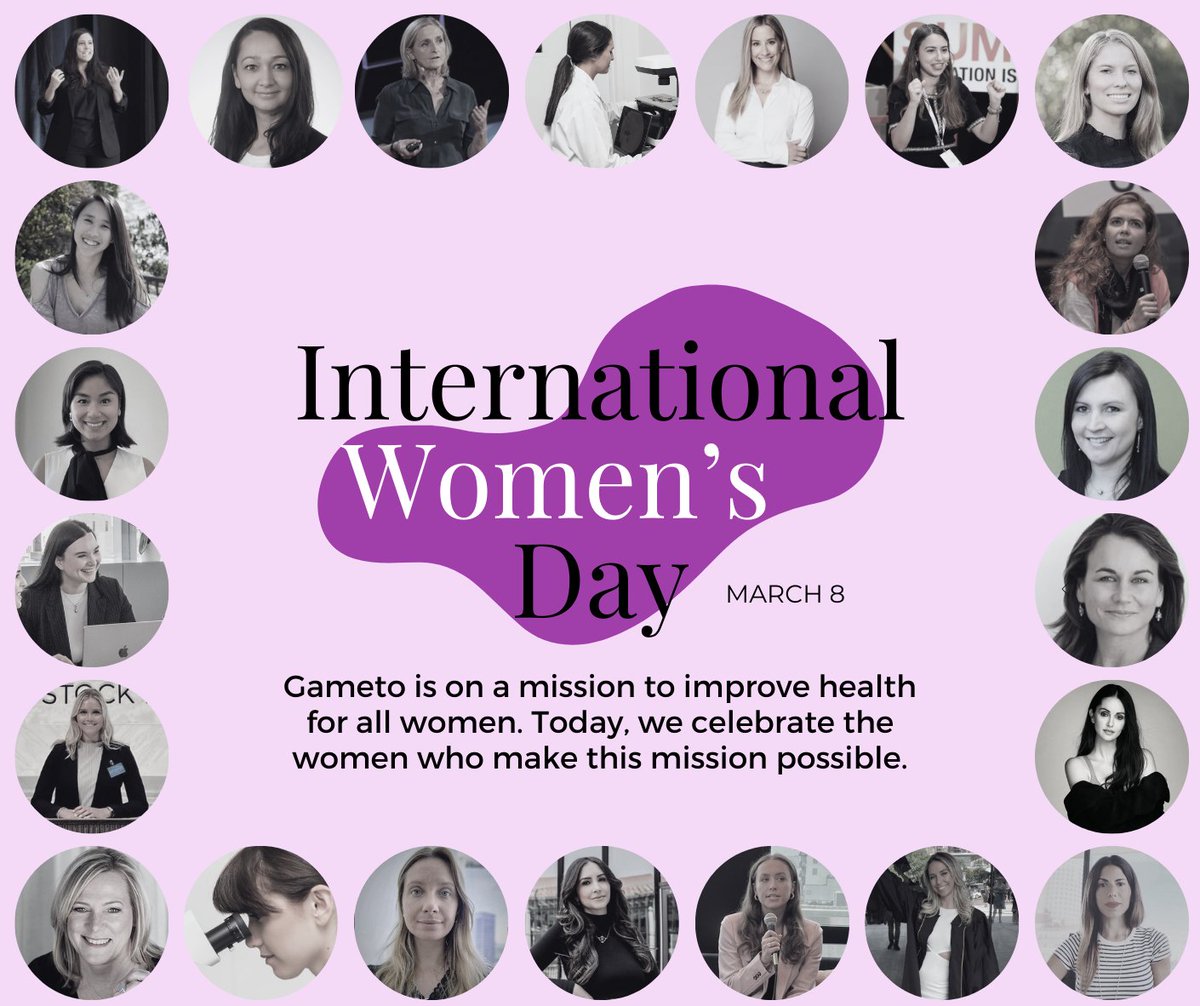 Gameto is celebrating International Women’s Day by recognizing all of the #powerwomen who stand behind us. Thank you to our team members, investors, board members, and SAB members for their dedication to our mission, not just today but every day of the year!