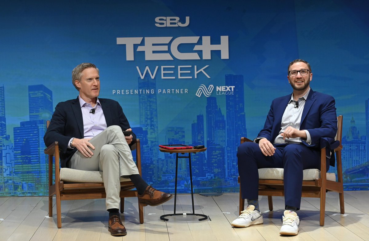 Sportradar's tweet image. At @SBJ Tech Week, Sportradar&apos;s Mark Silver spoke with Dan Kaufman about how we’re unlocking player performance across the @NBA with NBA optical tracking data.

This data is provided by Sportradar’s Synergy Sports product suite➡️ow.ly/zF2X50QJYcT

#SBJ #SBJtechweek