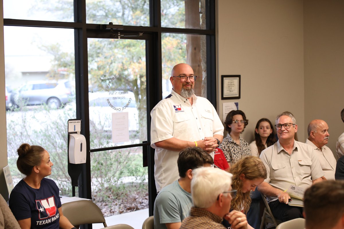 WimberleyISD's tweet photo. Thanks to the City of Wimberley for proclaiming March 25-31 as @WimberleyHS Band Week! At its meeting Thursday, the City Council recognized the band and presented the proclamation in honor of the Texan Band's upcoming performance at the National Vietnam Veterans Parade in Hawaii. https://t.co/BLnu3THxQU