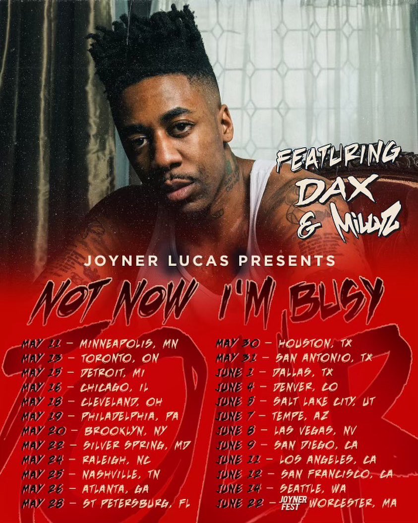 🚨IT’S HERE🚨 I’m going on tour with @joynerlucas 😳🇺🇸🇨🇦 IT STARTS MAY. 11th! Who’s coming?!?