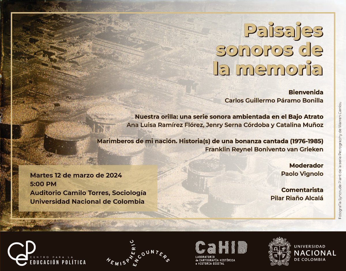 Catalina Munoz (@catmuno) on Twitter photo El martes 12 de marzo estaremos conversando sobre #NuestraOrilla podcast en la <a href="/BogotaUNAL/">Sede Bogotá - Universidad Nacional de Colombia</a>. ¡Les esperamos! El martes 12 de marzo estaremos conversando sobre #NuestraOrilla podcast en la <a href="/BogotaUNAL/">Sede Bogotá - Universidad Nacional de Colombia</a>. ¡Les esperamos!