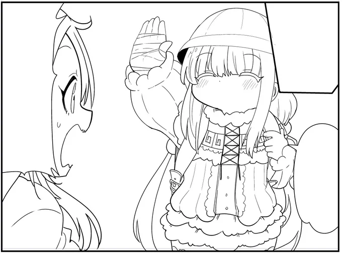WEB移行に向けて次々回のカンナちゃんも早めに描いてますよ!👍 