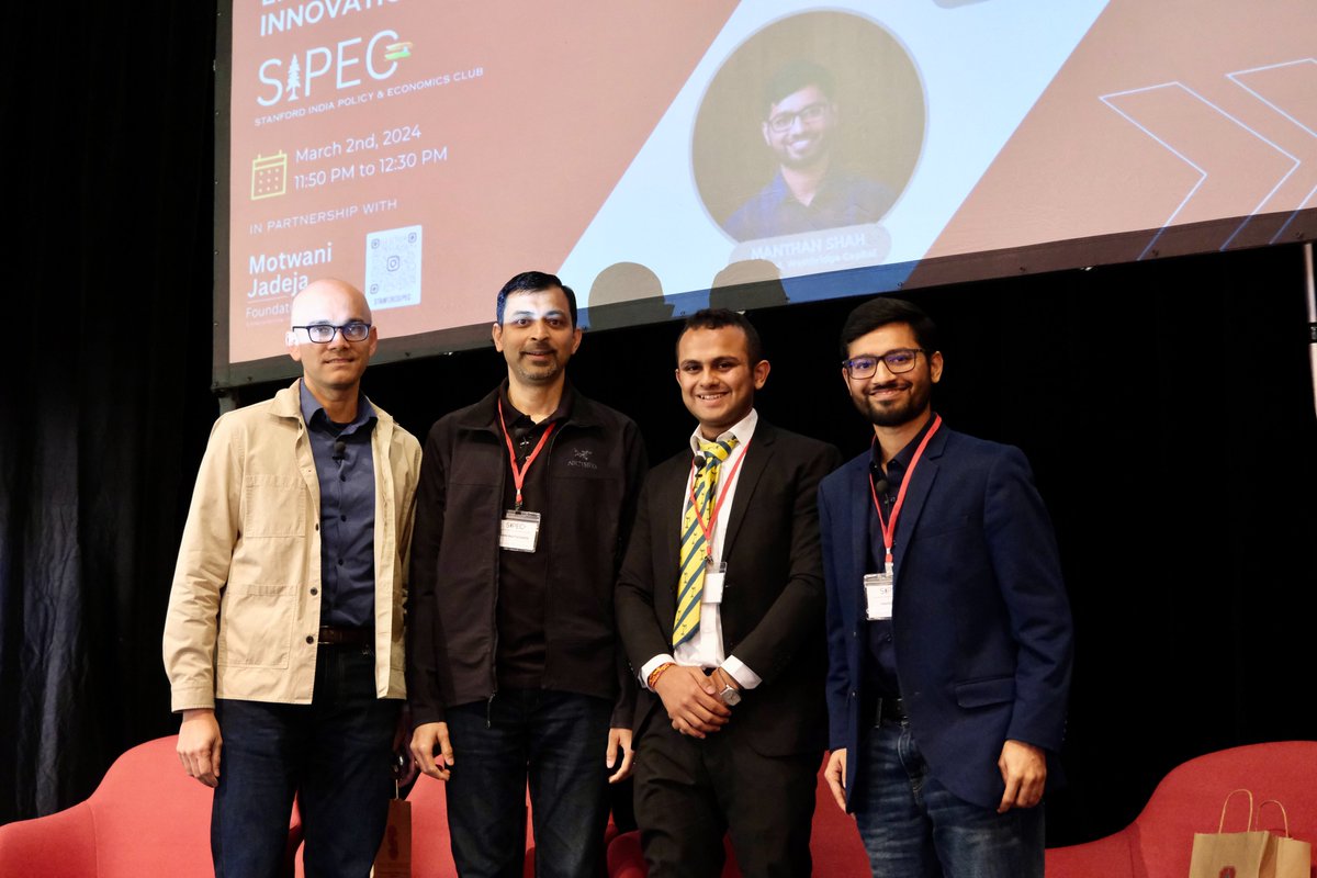 Stanford India Policy and Economics Club (@sipec_stanford) on Twitter photo The third session of the #LeadersOfTomorrow conference brought together the venture capitalists <a href="/dkhare/">Dev Khare</a> (Partner, <a href="/LightspeedIndia/">Lightspeed India</a>), <a href="/b_jishnu/">Jishnu Bhattacharjee</a> (Managing Director, <a href="/NexusVP/">Nexus Venture Partners</a>), and Manthan Shah (Principal, <a href="/WestBridge_Cap/">WestBridge Capital</a>) in a panel discussion moderated by @Devansh2807. The focus The third session of the #LeadersOfTomorrow conference brought together the venture capitalists <a href="/dkhare/">Dev Khare</a> (Partner, <a href="/LightspeedIndia/">Lightspeed India</a>), <a href="/b_jishnu/">Jishnu Bhattacharjee</a> (Managing Director, <a href="/NexusVP/">Nexus Venture Partners</a>), and Manthan Shah (Principal, <a href="/WestBridge_Cap/">WestBridge Capital</a>) in a panel discussion moderated by @Devansh2807. The focus