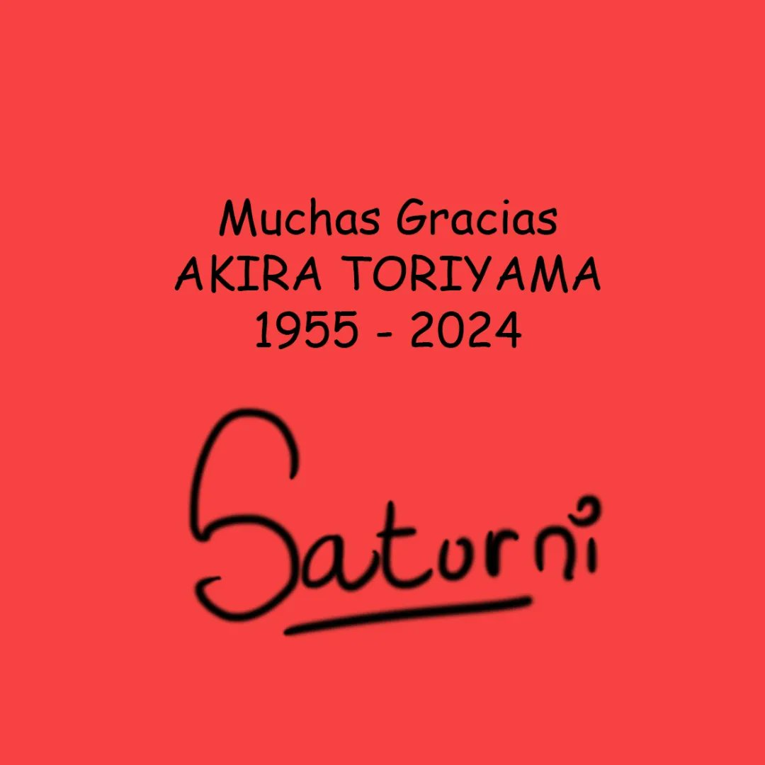 Muchas gracias Akira Toriyama por todo. Empecé a ver Dragon Ball en 1994 y a lo largo de todos estoy años disfruté de todas tus creaciones. Descansa en paz querido Sensei.