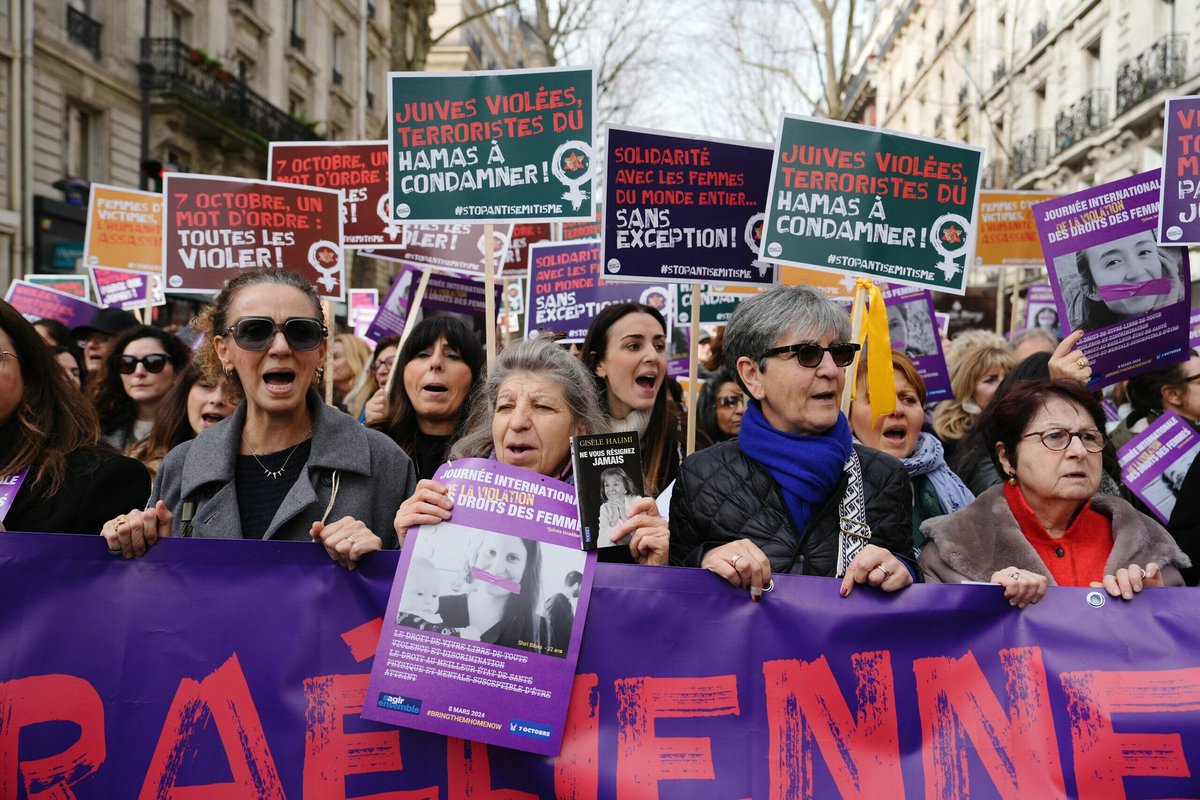 Ce qui s'est passé cet après-midi dans les rues de Paris en ce jour de 8 mars est extrêmement grave. Le viol des Israeliennes par des barbares le 7 octobre n'a pas suffi : il faudrait en plus fermer son clapet et ne plus exprimer la moindre compassion à leur égard pour ne pas…