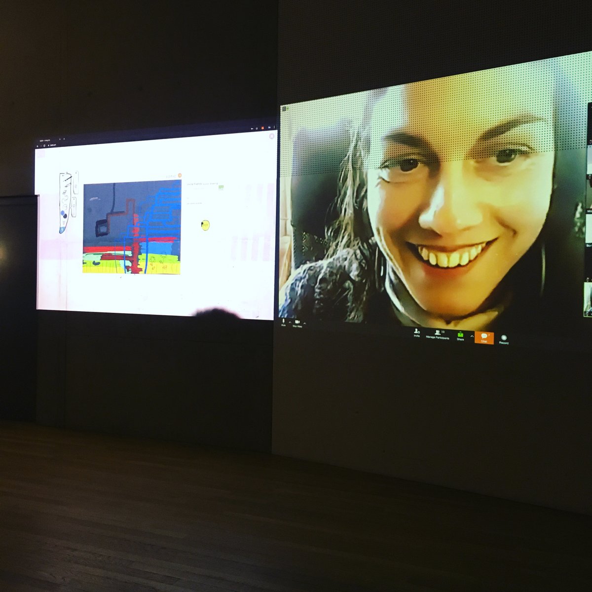 PowerDada's tweet photo. Each artist had about 30 minutes to create their drawing in front of the audience, sharing their screen so that people at Tate could watch them draw in real-time. Read more and watch a video of the full work: https://t.co/5PM4EZ9zW4 4/4 https://t.co/VPzrmRiWN0