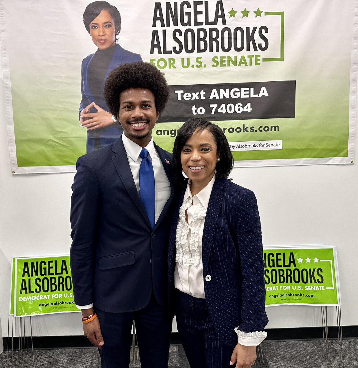 Had an extraordinary time in Baltimore meeting with @AngelaAlsobrook who will be the best next United States Senator from here. She listens to the voices of the future & has a public-servant’s heart and mind. She is who MD & the US needs. A TRUE Democrat & fighter for our future!