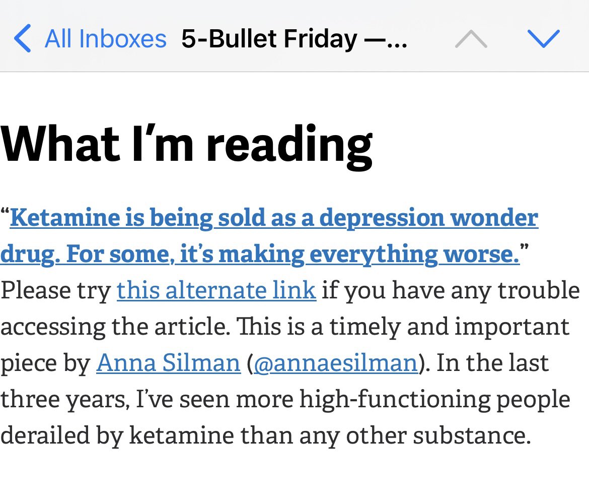 thanks for the shoutout @tferriss. piece here: businessinsider.com/ketamine-thera…