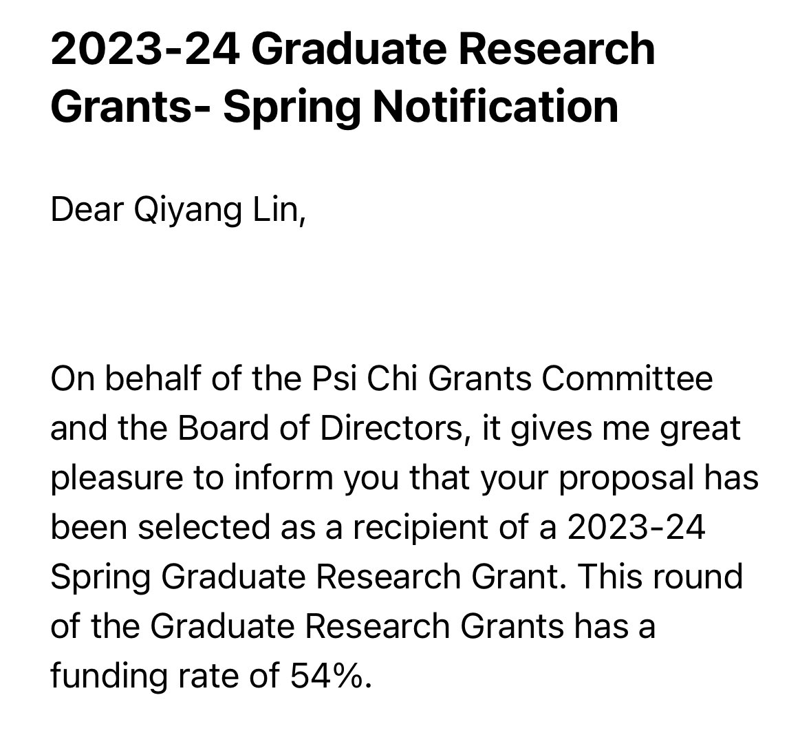 QiyangLin1's tweet photo. Thank you @PsiChiHonor for supporting our project! Thanks @fangzheng_zhao . Dr. Mayer, and Dr Spiro for helping the application process. https://t.co/3lLIILog0Y