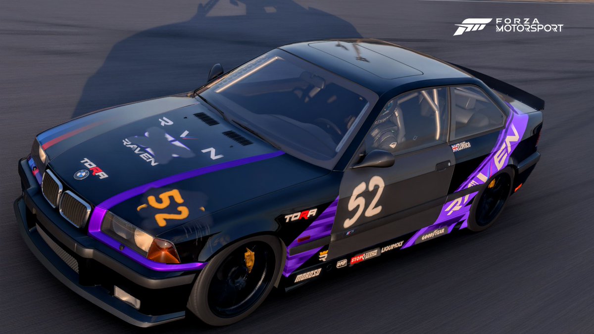 KDKoda_Designs's tweet photo. @RavenRacing3's first entry for the new NAFFCAR Series hosted by @TheReal_TORA is a Naffcar Christmas Enduro Veteran, driven by RVN Kurzion (@DannyWilce), the E36 M3 returns with a few new body panels to the track! https://t.co/4Yi8CpMfLI
