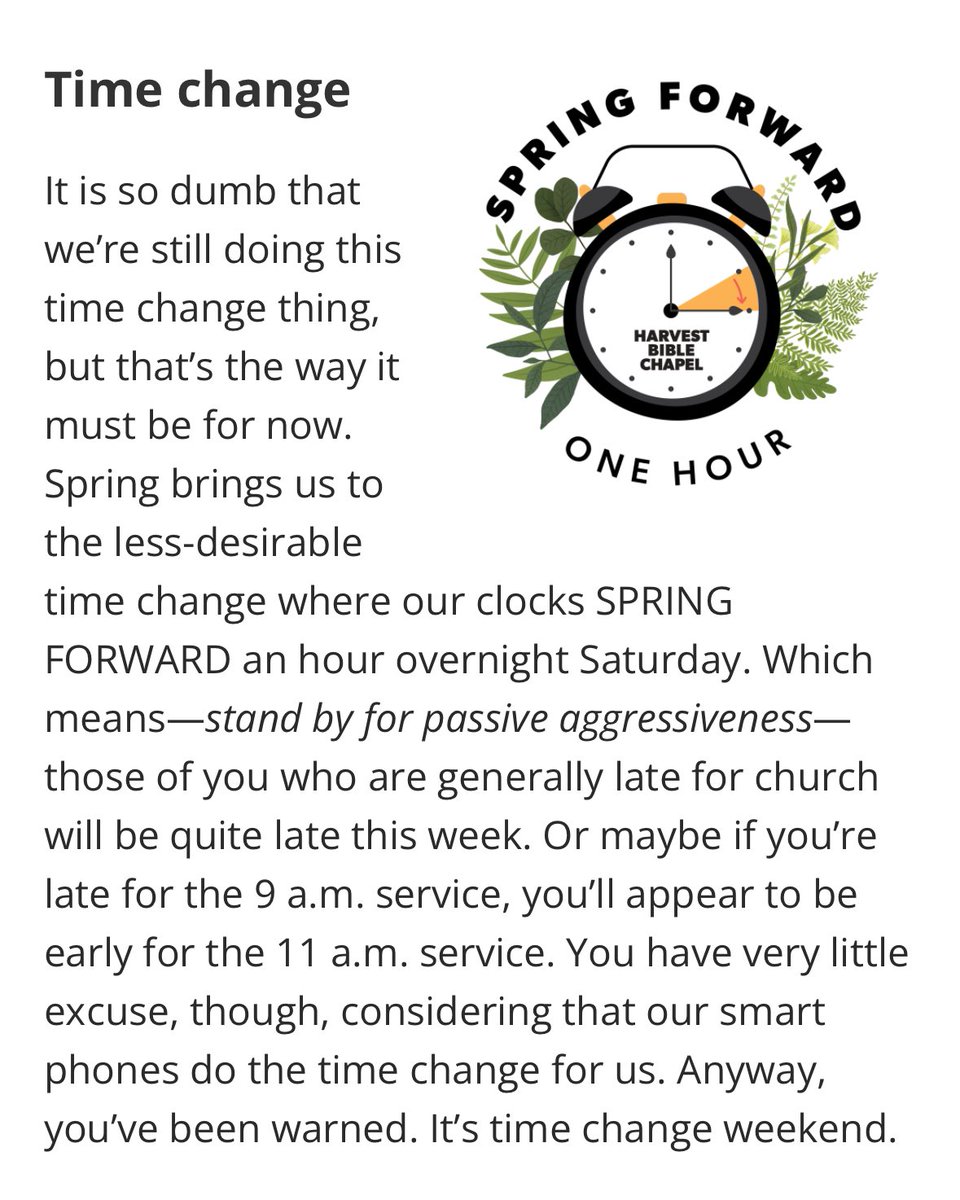 tdugard's tweet photo. This is how we announce the time change thing at @HarvestBarrie… https://t.co/JselD7Ctb2