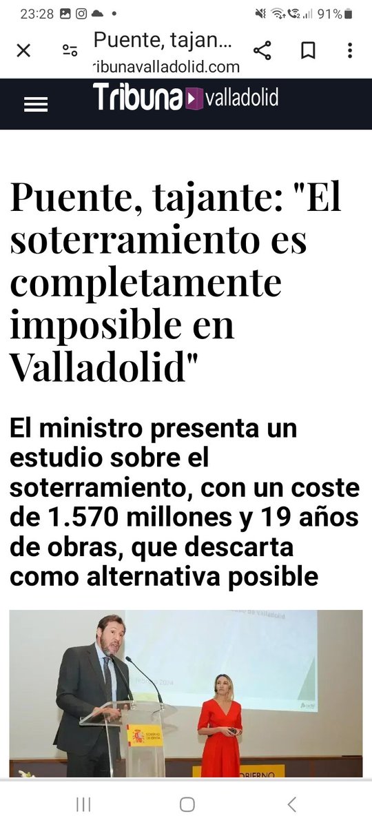 El Ministro @oscar_puente_ niega a su ciudad, Valladolid, un soterramiento de 5,7 km. por caro y lento pero alarga en 10 km. el soterramiento en Valencia...