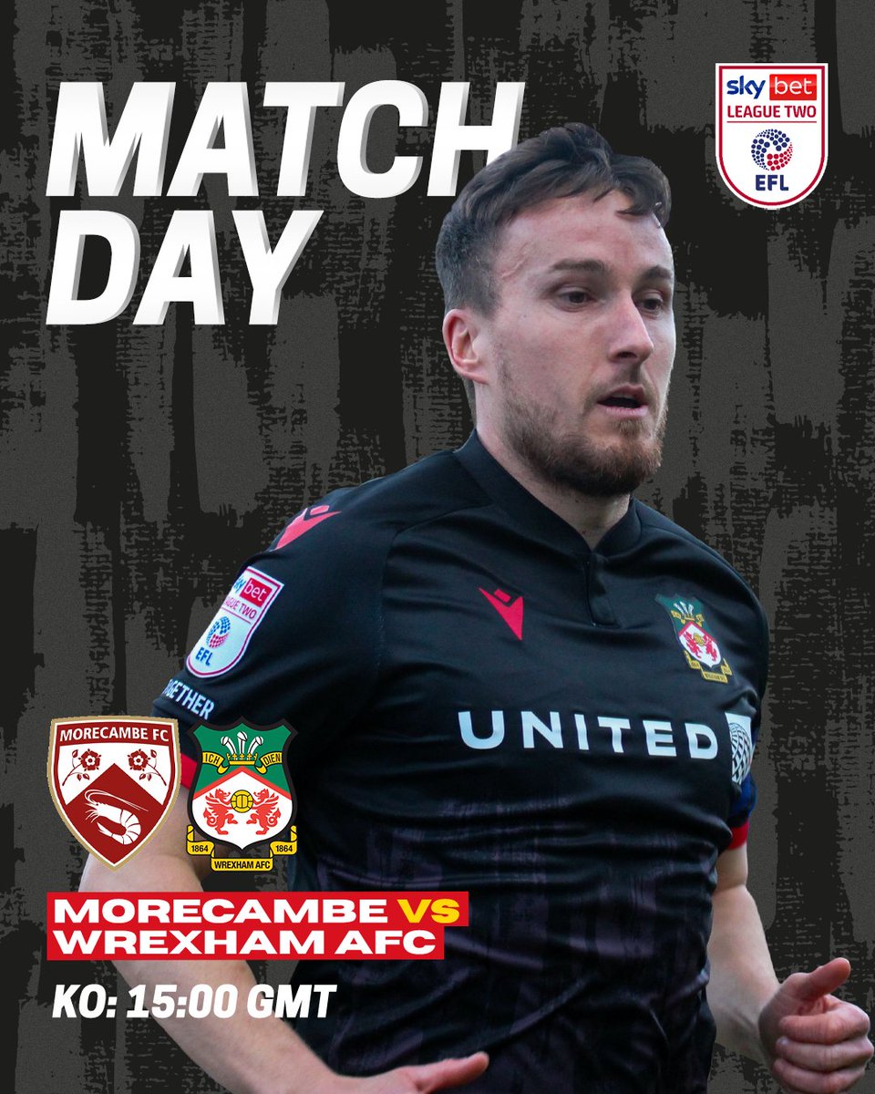 It's matchday and we make the journey up to the coast to take on Morecambe at the Mazuma Stadium! 🔴⚪️ #WxmAFC