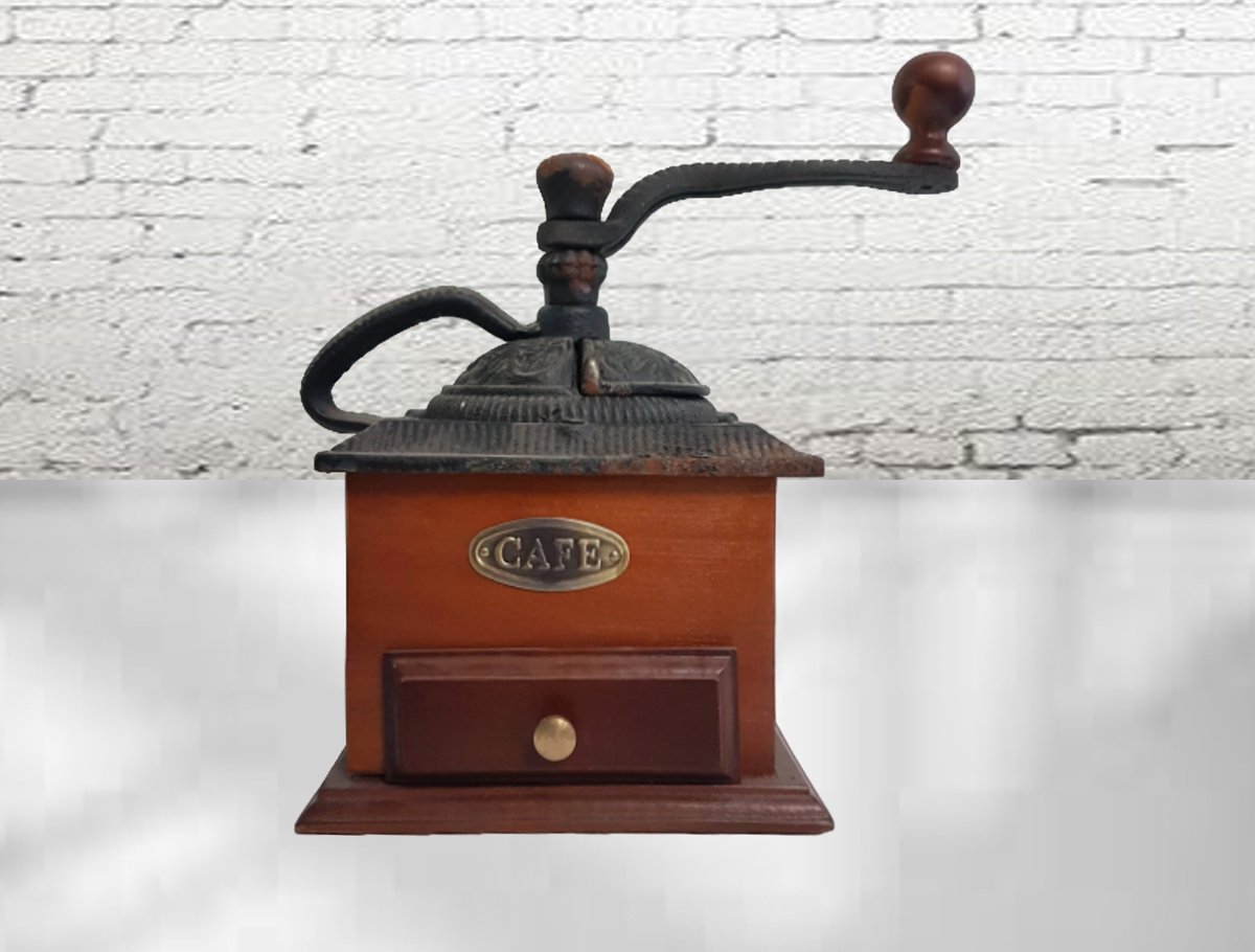 Vintage Wooden Coffee Grinder With Drawer Hand Grinder tuppu.net/84a25982 #kitchenconnection #Etsy #CoffeeDecor