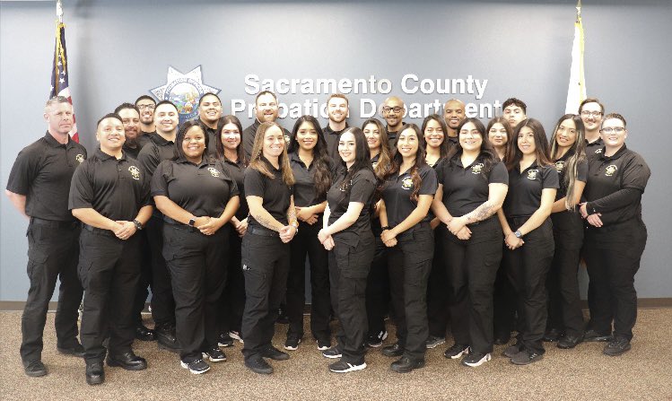 SacCoProbation's tweet photo. Today, the Sacramento County Probation Department held our academy graduation ceremony for 25 new officers. After nine weeks of training, the graduates are ready to begin their new exciting careers! We are thrilled to have them join our mission of supporting positive change. https://t.co/6fDrIegSoE