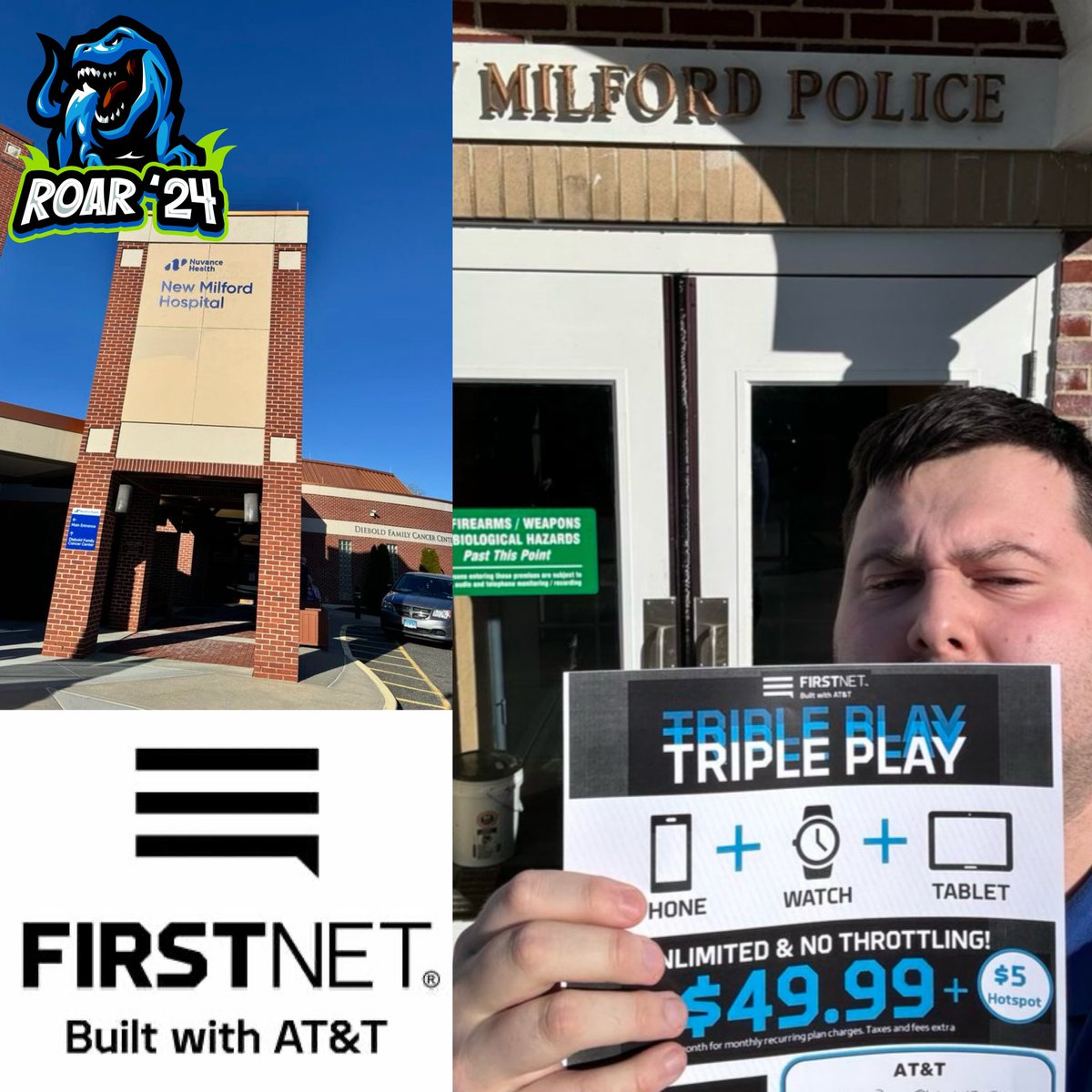 Our #Prime pARtners in New Milford getting outside the 4 walls on #FirstNet Friday to visit their local first responders and educate them on the amazing offers. #Roar24 #wiNEverything @firas_smadi @emilywiper @TheRealOurNE @CarlosALoaiza13