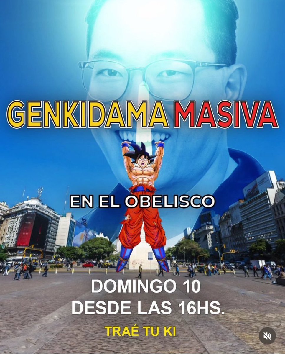 porqueTTarg's tweet image. “Genkidama”

Porque seguidores de Dragon Ball convocaron a una "Genkidama masiva" en el Obelisco: será este domingo, desde las 16.