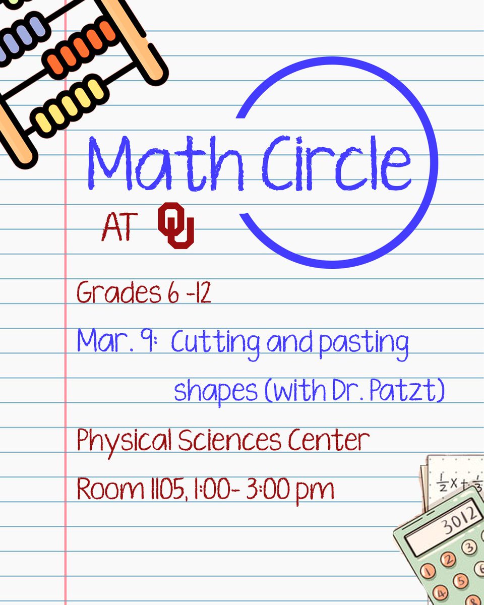 OU_Mathematics's tweet image. Last time we learned that math tells us the shapes we can form by cutting folded papers. What if now we can also paste them? Join us and discover all the new possibilities! #MathCircle #OUMathCircle #Mathforkids