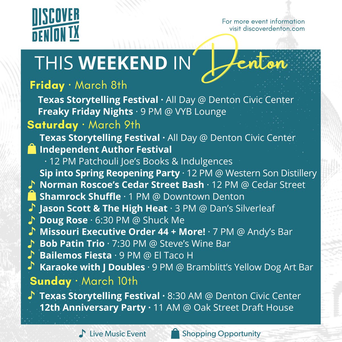 There is so much happening around Denton this weekend! Swipe ➡️ for events so you don't miss out on the fun.