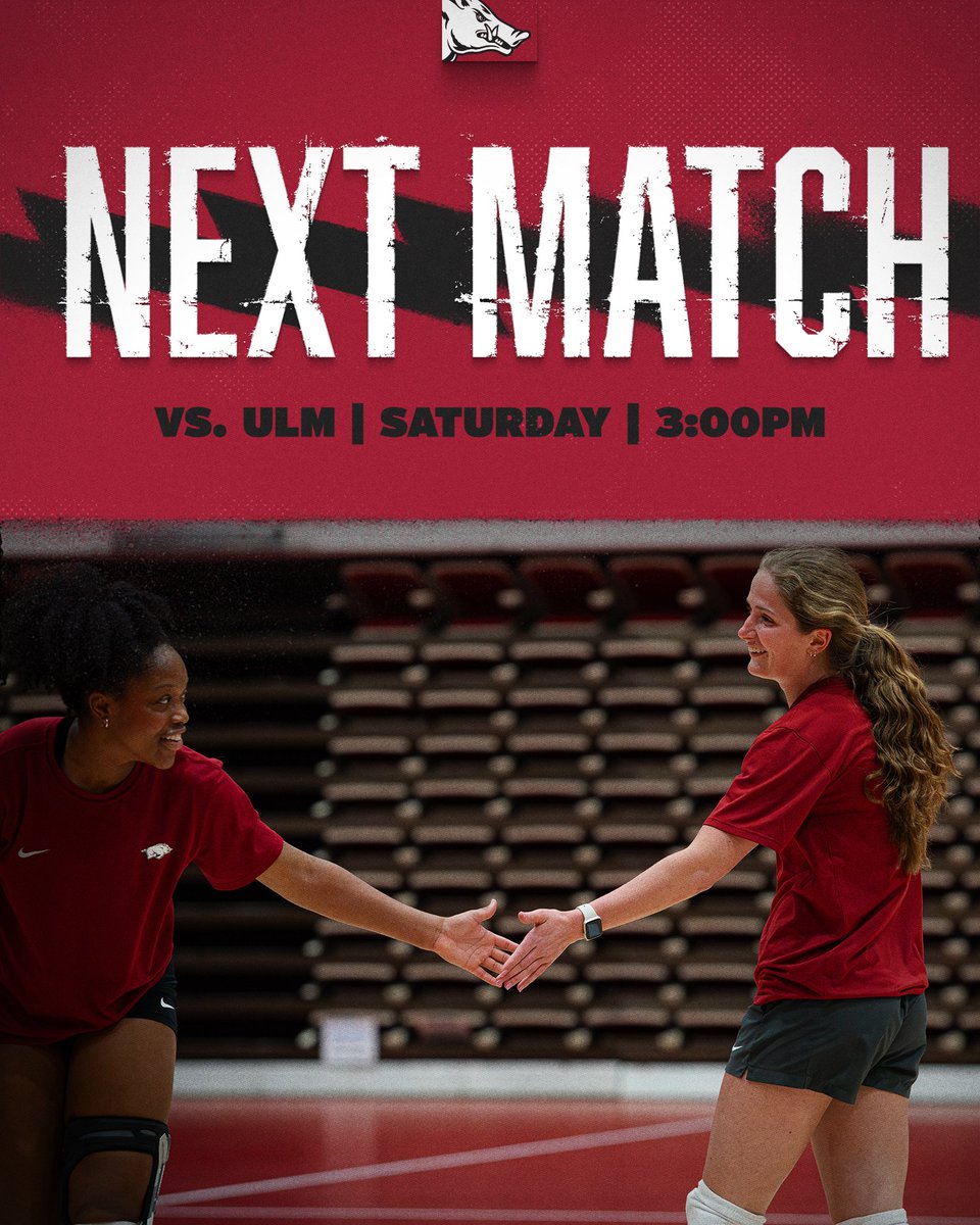 Back in the Barn tomorrow! Action against ULM starts at 3:00, doors open at 2:30. See y'all there! 🐗