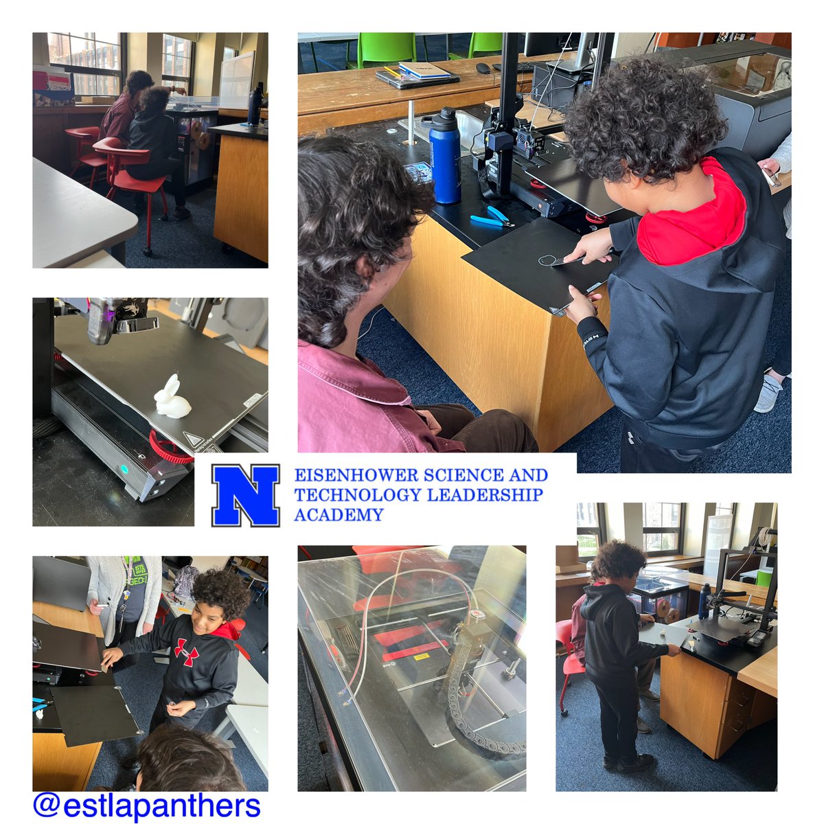 Special thanks to VJ from @FluxSpace_io for taking time to stop by to & work w/ one of the @norristownasd Chief Science Officers to work on the new 3D Printing Machines to begin the completion of his year long project to find useful ways to create functional 3D Printing projects