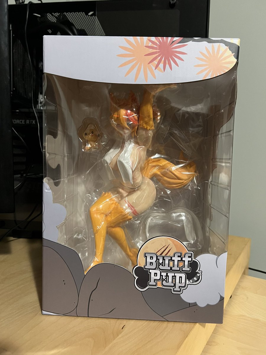 RuneMinotaur's tweet photo. Finally got my Buffpup figure in and she looks amazing! Well worth the wait and I’m excited to have something on my shelf other than League merch! https://t.co/AVk5QfxwL4
