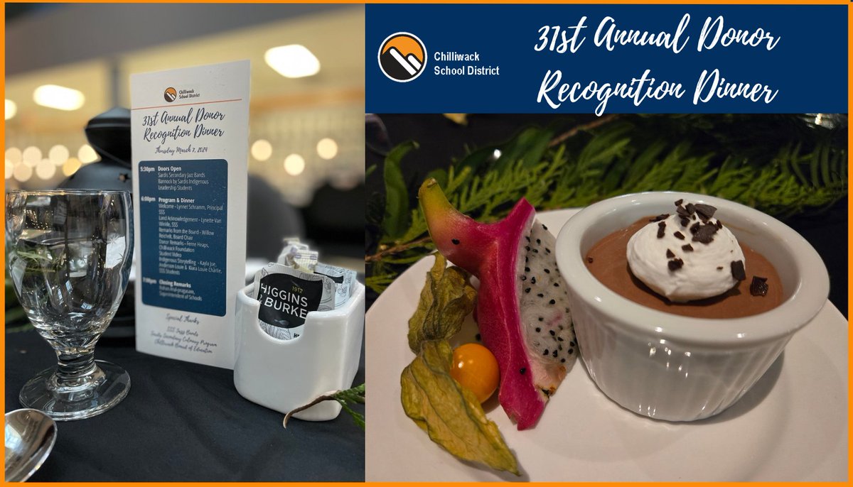 What an honour to gather with outstanding community donors last night at our 31st Annual Donor Recognition Dinner These community members provide thousands of $'s in financial awards to graduating students and we are so grateful! (Plus the food was amazing - thank you SSS!)