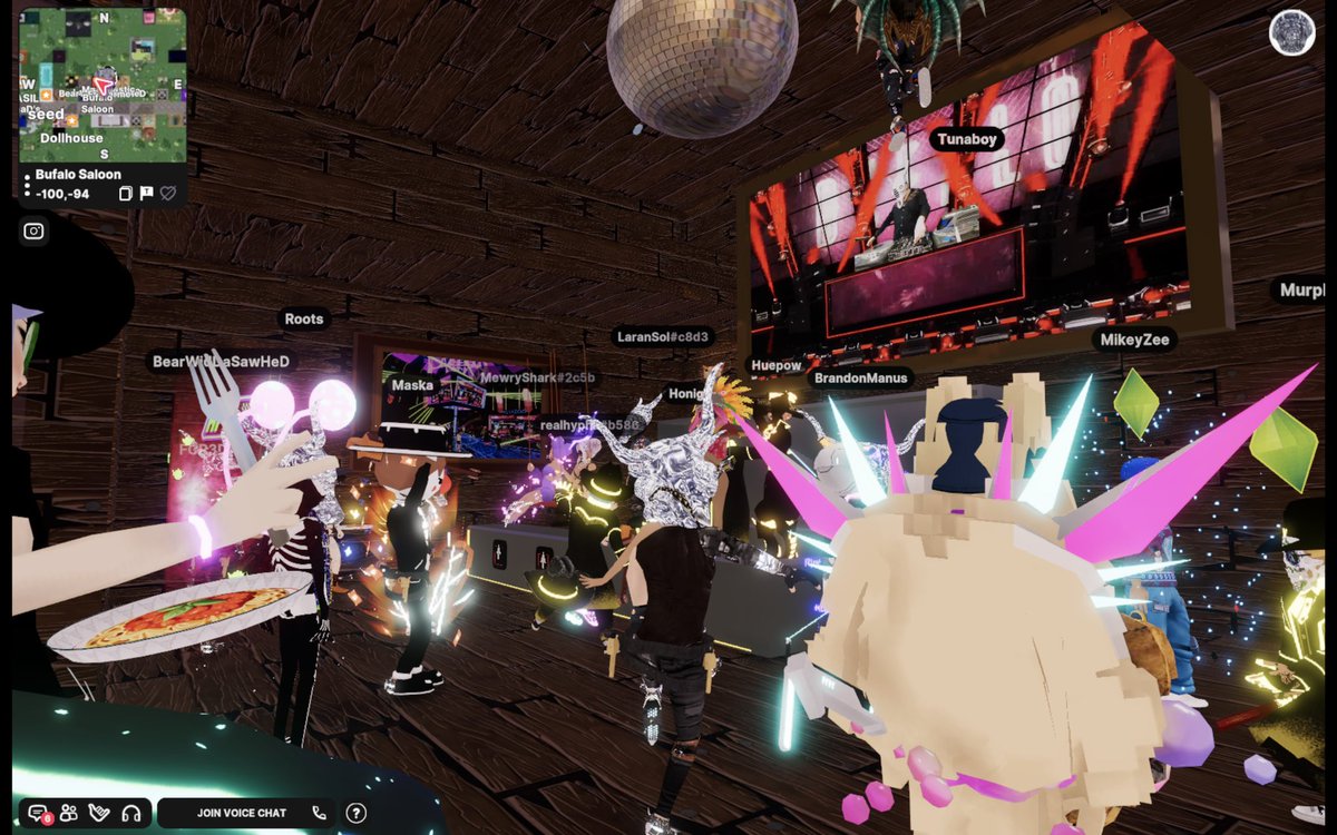 What a release party we had in the Saloon for Here Comes the Night 😁
Thanks <a href="/bufalomusic/">Bufalo / bufalomusic.eth</a> and <a href="/realhypha/">Real Hypha</a>