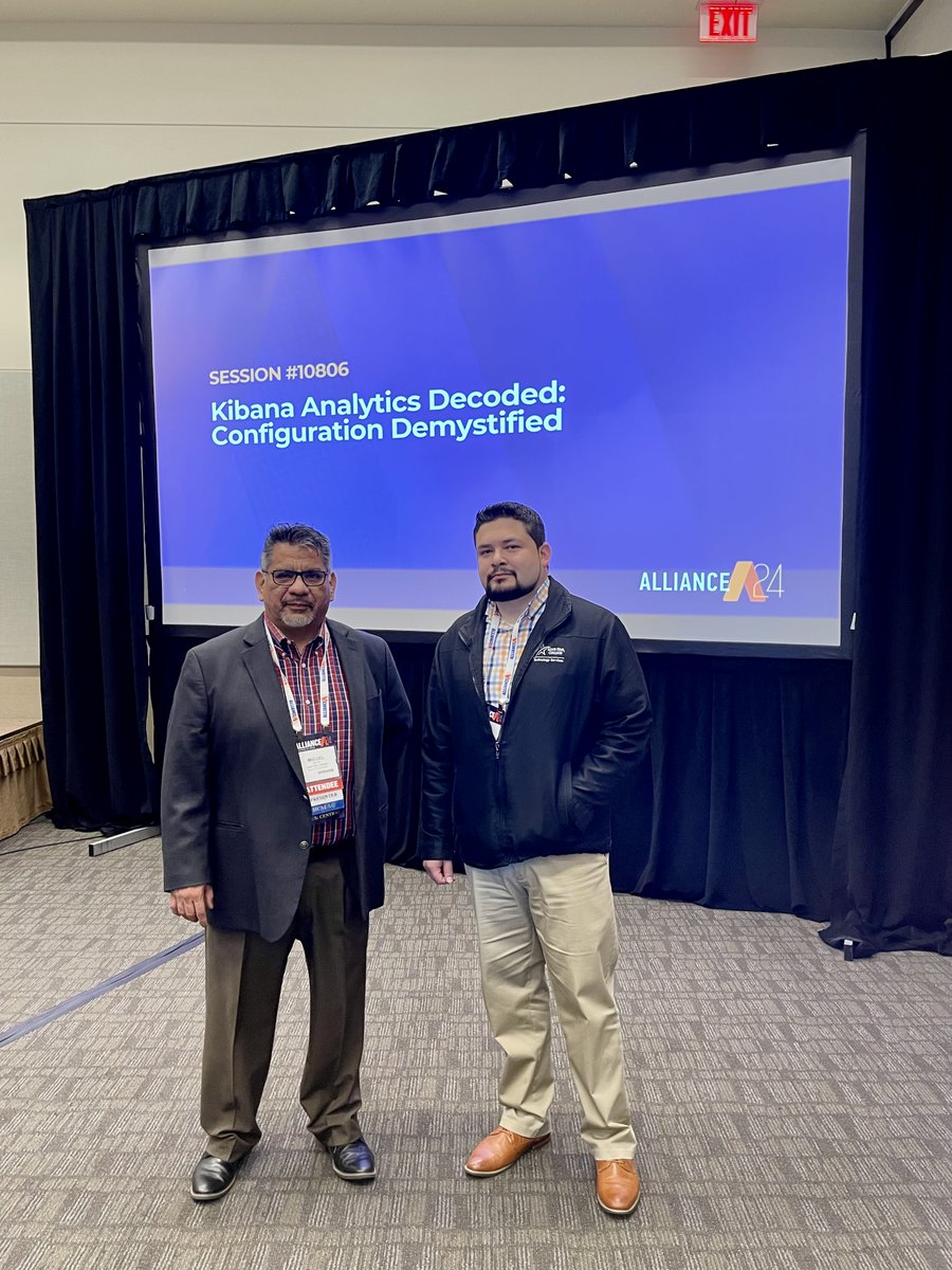 LSCots's tweet image. Senior Business Analyst Miguel Zamora and Senior  PeopleSoft Administrator Diego Mejia shared lessons learned from our journey into configuring Kibana Analytics, including the &quot;gotchas&quot; to watch out for during implementation at @HUEG Alliance this week. #ChooseLearning
