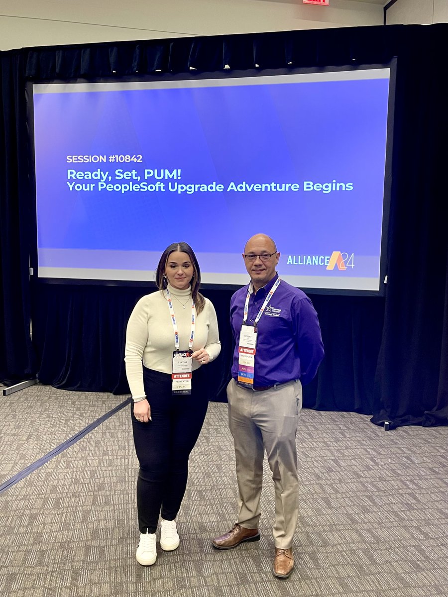 LSCots's tweet image. Sr. Business Analyst Cynthia Gonzalez and Director Robert Cartes provided a roadmap for a successful PUM  (PeopleSoft Update Manager) at @HUEG Alliance this week, starting with a deep dive into the reasons to upgrade and risks with remaining on older versions. #ChooseLearning