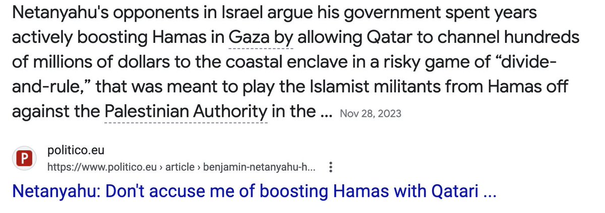 <a href="/EdKrassen/">Ed Krassenstein</a> Bibi who enabled Hamas to prevent the 2 state peace solution.