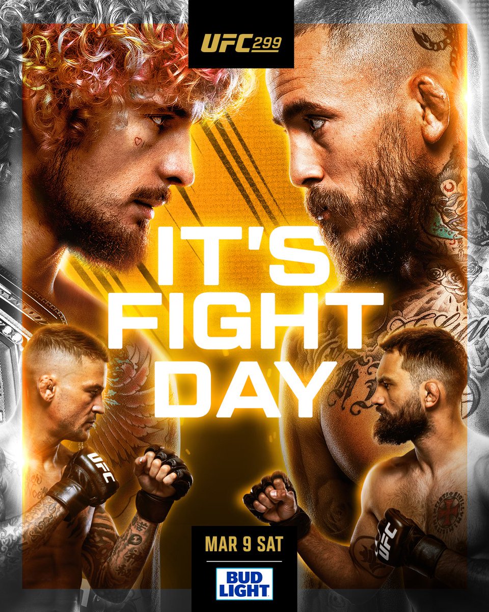 Ladies and Gents, IT'S FIGHT DAY 🚨

#UFC299 | B2YB @BudLight