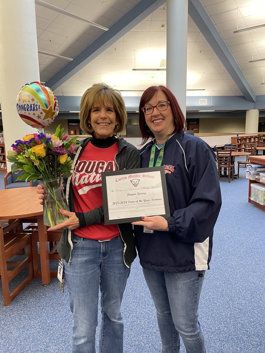 curtiscougars's tweet photo. Congratulations to CMS Para of the Year- Dayna Young, Rookie of the Year- Thomas Sanford and our Teacher of the Year- Lori Trussell! We are so proud to honor these great educators! ⁦@curtiscougars⁩ https://t.co/Js3TN06cdy
