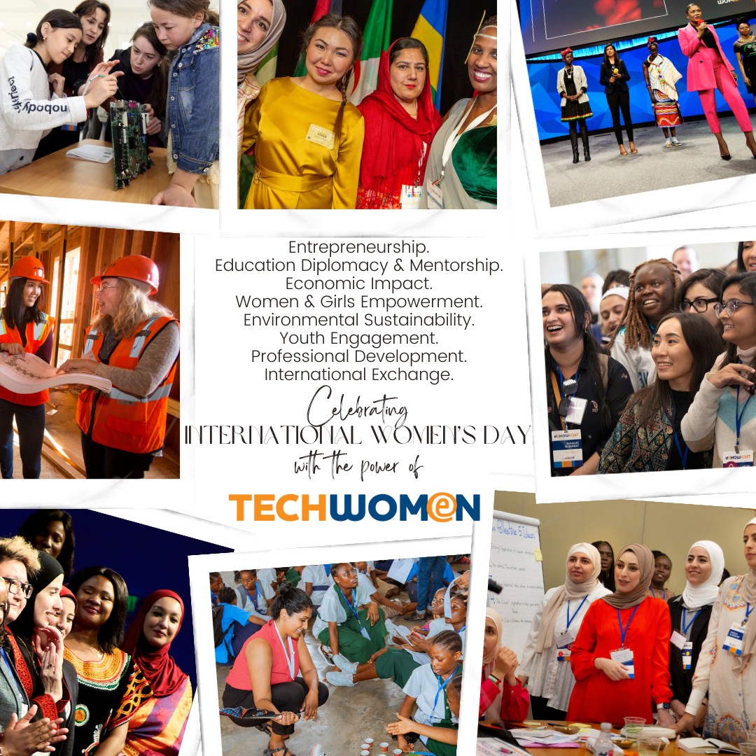 On #IWD2024, we honor the trailblazing #TechWomen community reshaping the future with #STEM. Our global mentorship program is more than just a network; it's a movement of empowerment, entrepreneurship & economic transformation. #EmpowerHER @EcaatState @exchangealumni @IIEGlobal