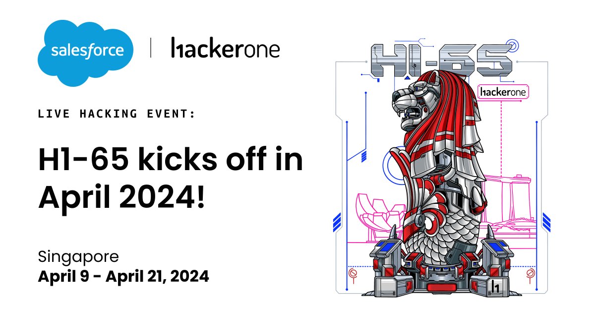 Hacker0x01's tweet photo. We’re just one month away from #H165! 

We’re partnering with the Salesforce security team to help protect their users as they focus on robust and comprehensive security. 🙌   

Dust off those scanners, and get ready to hack! We’re excited to see the results. 💪Who’s taking MVH? https://t.co/e4doSJKLuk