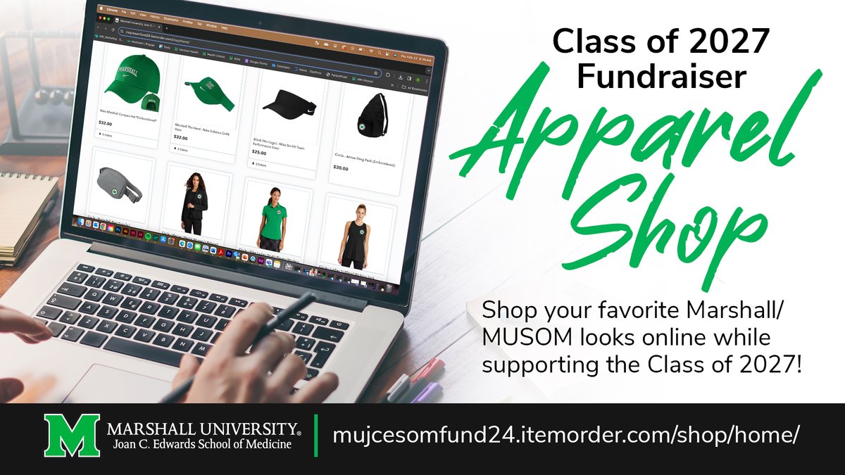 LAST CHANCE: The spring #MUSOMWV apparel sale ends March 13. Don't miss out on the chance to grab these items before they're gone. Order now at bit.ly/3UOke2E. 👕🧢 All proceeds support the #MUSOM2027 class scholarship.