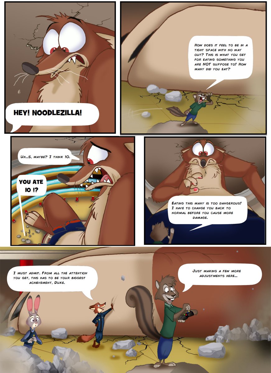 Duke Weaselton's realy big time page 18 and 19 #Zootopia #Zootopia2 #dukeweaselton #nickwilde #judyhopps #disney #macro #macromarch #fanart