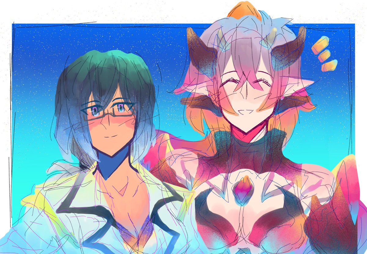 scyanako's tweet photo. them <3 #PSO2 #PSO2ART https://t.co/GoKZygU8PW