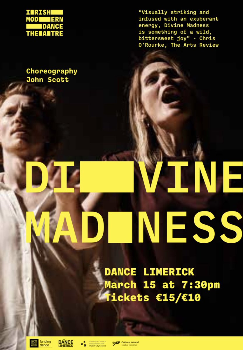 Divine Madness with Limerick born soprano @Mairead_Buicke is at @DanceLimerick Friday March 15th