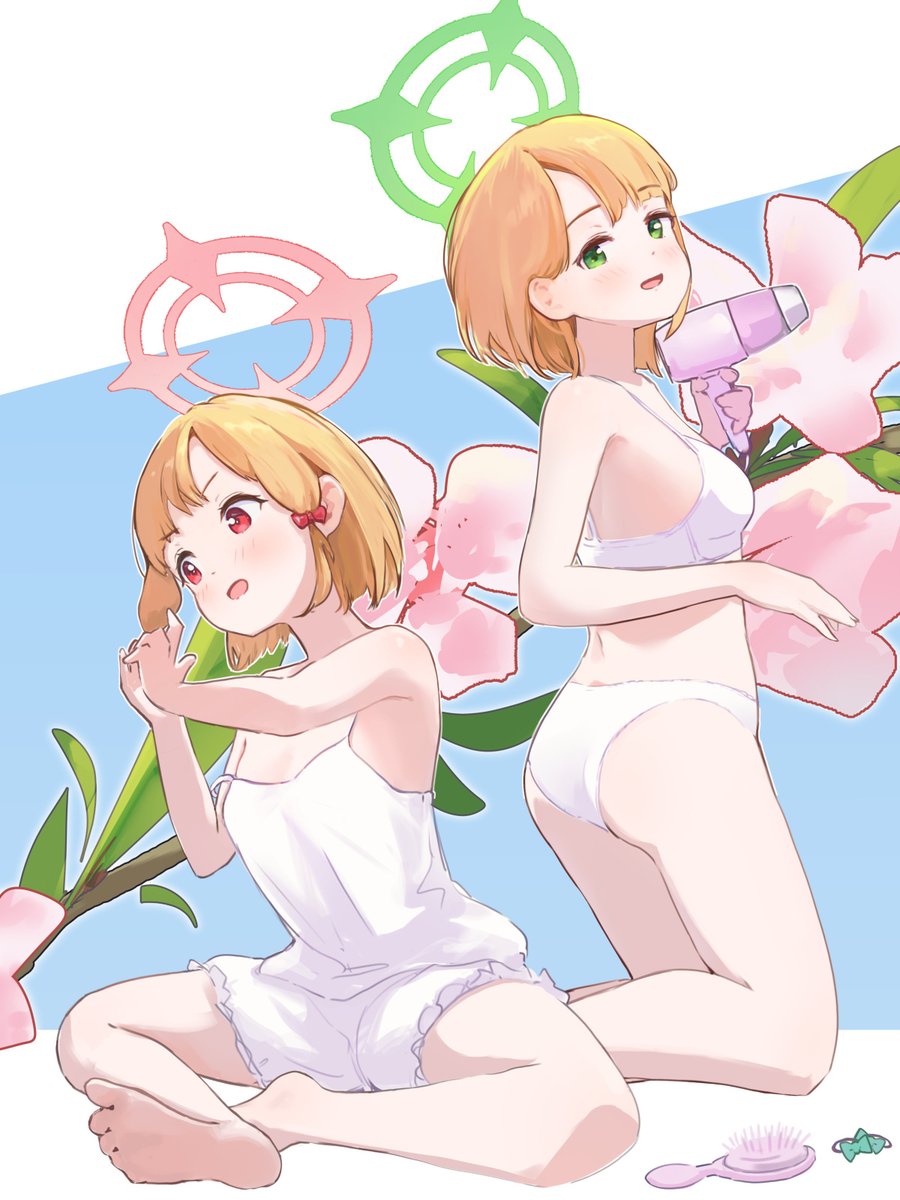 才羽ミドリ(ブルアカ) ,才羽モモイ(ブルアカ) 「」|ryh4のイラスト