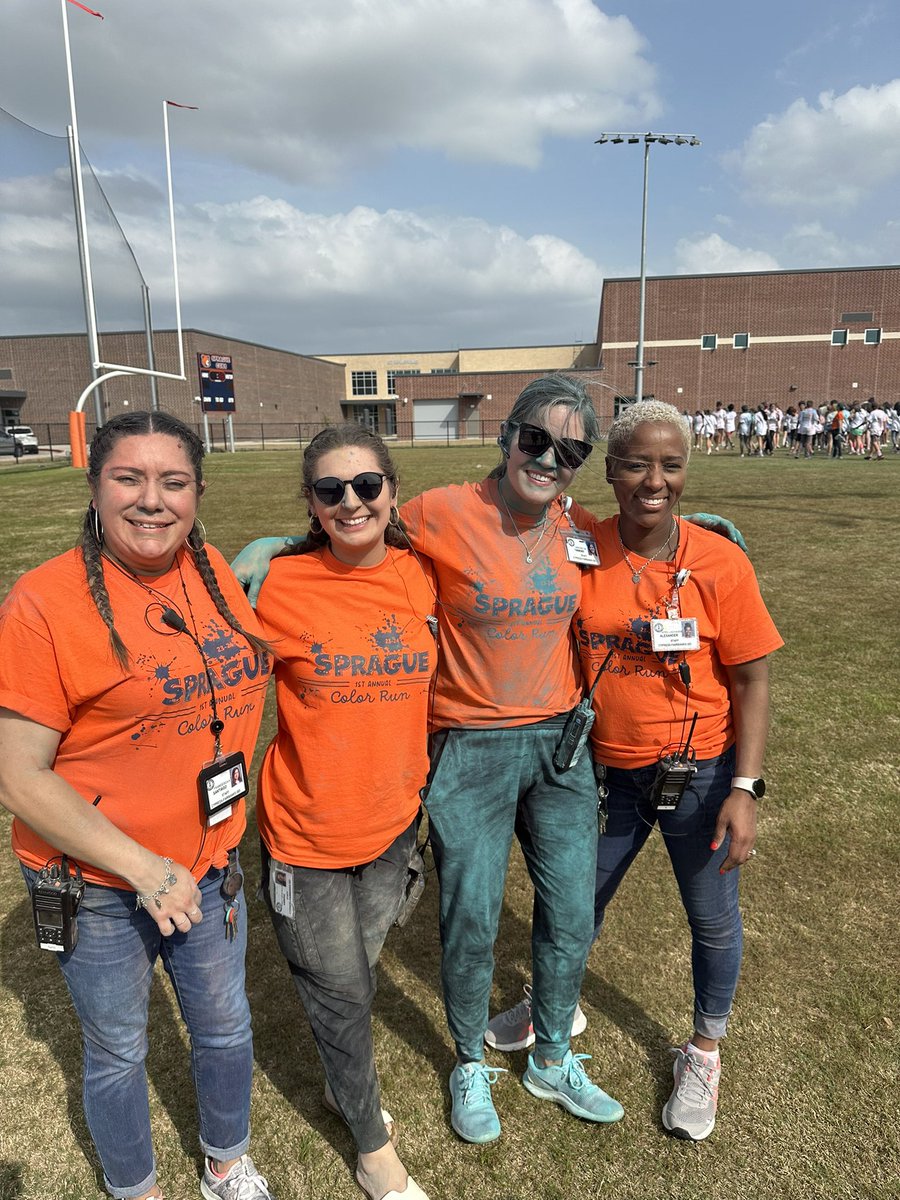 Kendra Parker (@kparkercfisd) on Twitter photo 1st Sprague Color Run in the book! Kids had a blast! Wouldn’t want to do it with any other crew. Love these ladies! 🧡💙🐻 1st Sprague Color Run in the book! Kids had a blast! Wouldn’t want to do it with any other crew. Love these ladies! 🧡💙🐻