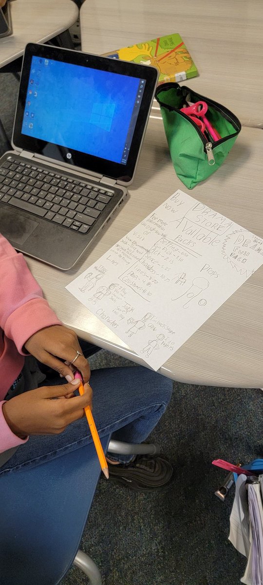 MrsE_Math_Queen's tweet photo. Ms. Palmer's class working on their album covers of academic vocabulary. Thank you for implementing the learning from PLC. @TWE_Texans @FortBendISD #JigsawSell #5thGrade https://t.co/5P6SDrY19A