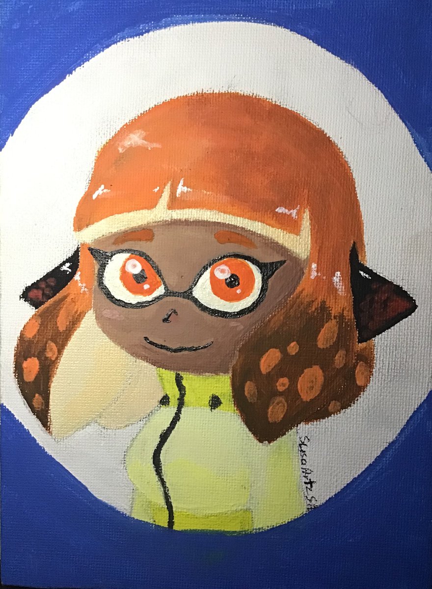 GamerSlisa's tweet photo. I HAS FINSIHED IT! Ngl for not painting in ages im kinda proud of how this truned out
#splatoon #splatoonagent4 #Agent4 https://t.co/r29y4J75U7