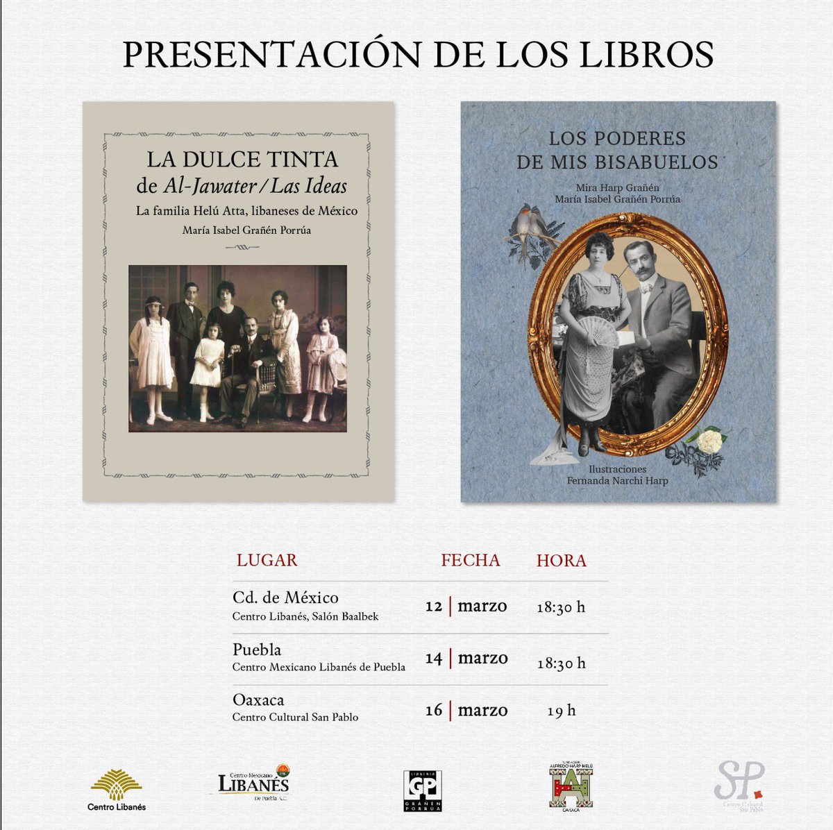 El corazón de los antepasados sigue vivo y en estos dos libros. 
Los esperamos en las tres siguientes presentaciones.