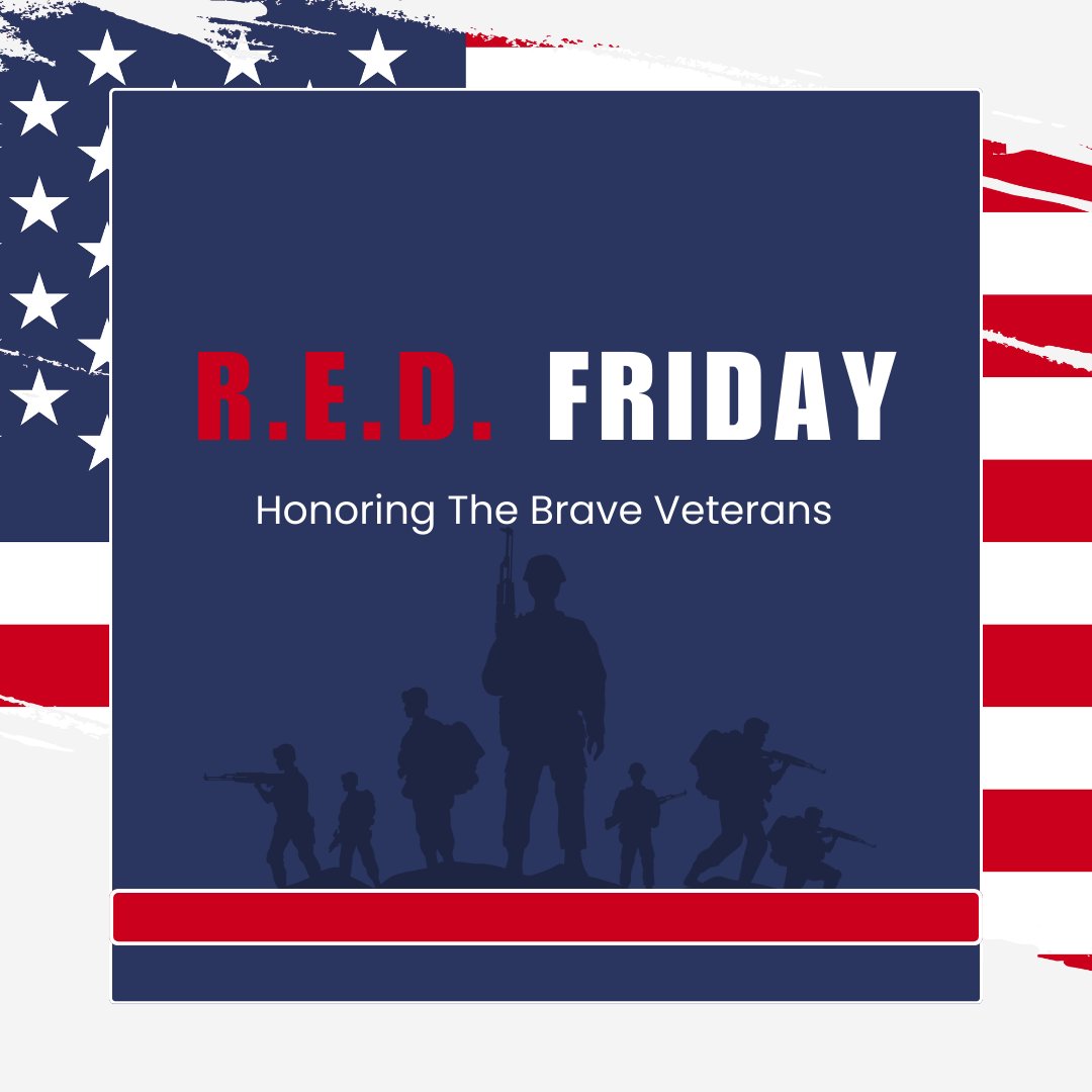 Wearing red to honor the brave souls who stand in the line of duty. Thank you for your sacrifice, today and every day.

#REDFriday #RememberEveryoneDeployed #SupportOurTroops #NeverForget #DeployedHeroes #GratitudeInRed #TroopAppreciation #FridayRedSalute #HonorTheBrave