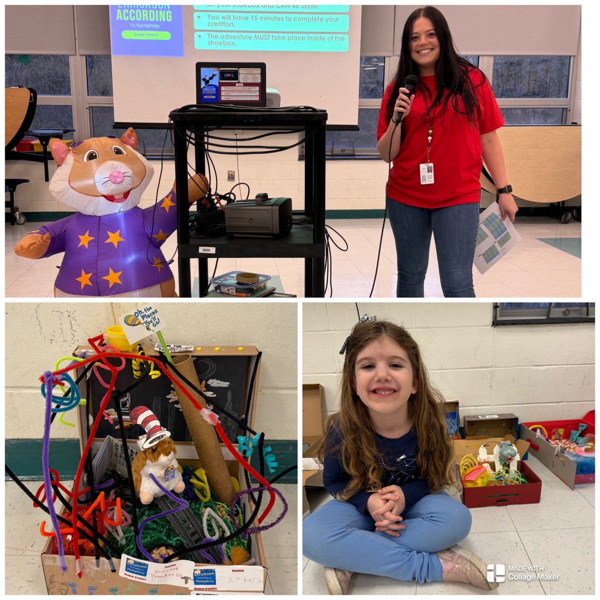 Humphrey’s building station was  in full swing last night as our students created many exciting adventures for the little hamster! 
⁦<a href="/MsLaricy/">Ms. Laricy</a>⁩ #MWESchool 🐹