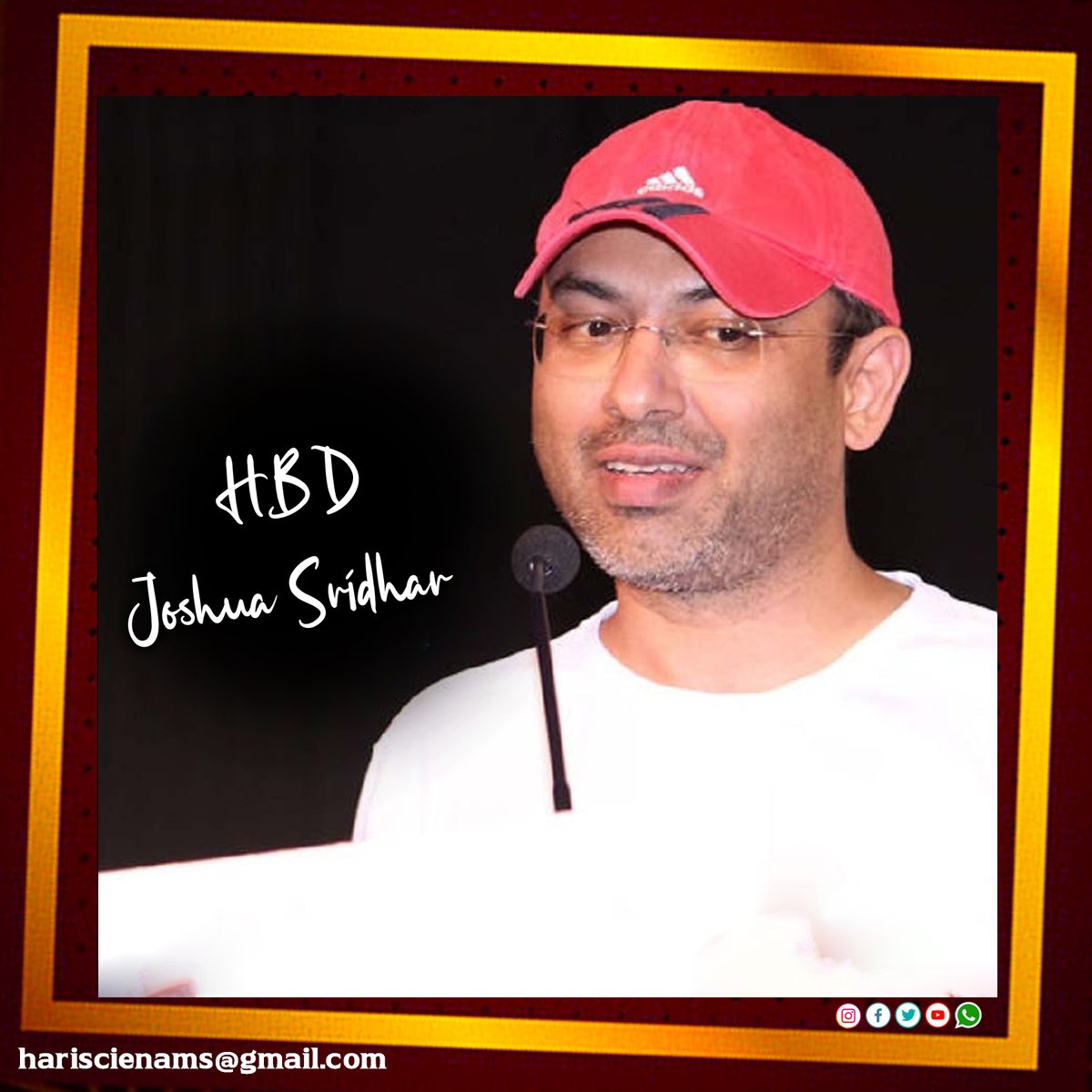 Wishing Music Director #JoshuaSridhar a very happy birthday.!

#HBDJoshuaSridhar #hariscinemas