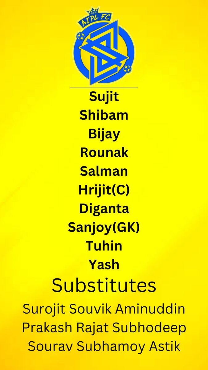 AiplFc's tweet photo. Lineup against @ZincFootball 

#AIPLFC #RFDL https://t.co/KHSAw7Cf3e