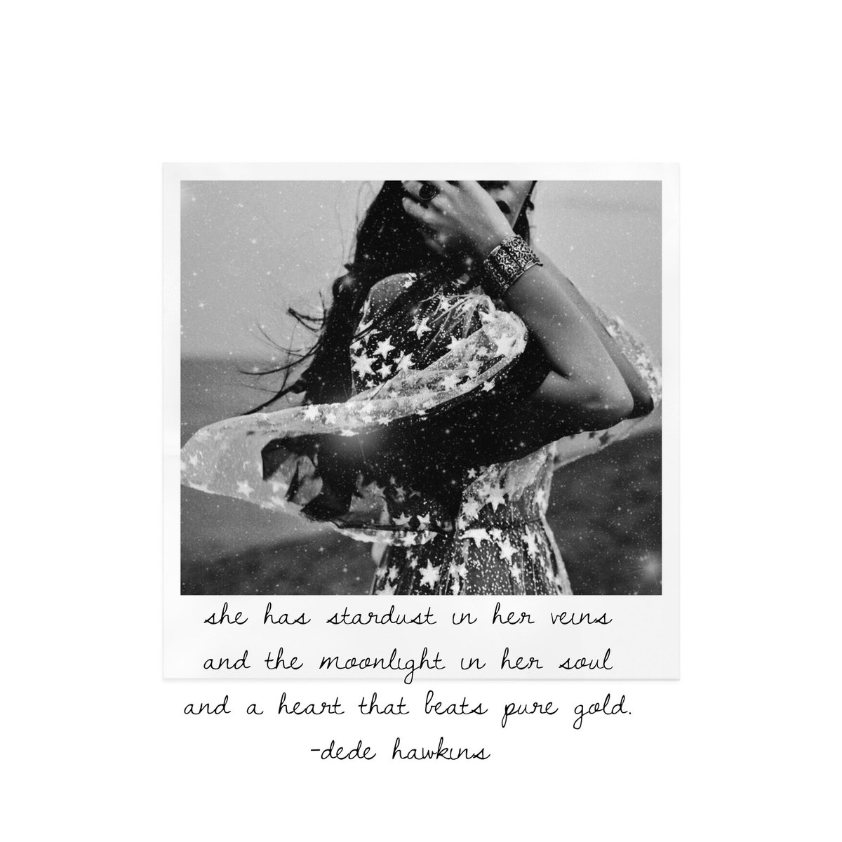 DedeHawkins7's tweet photo. She has stardust in her veins and the moonlight in her soul and a heart that beats pure gold. 
(Author) Dede Hawkins https://t.co/PH1JsyW9QC