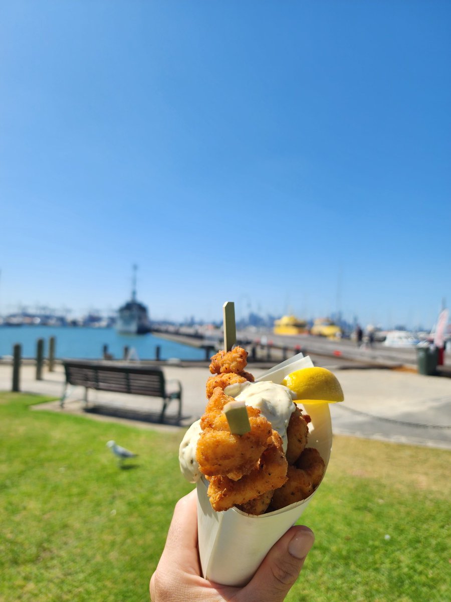 Delicious fresh calamari from #Portphillipbay 
#calamari #Melbourne
